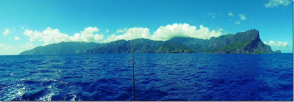 Heading out. Faku Hiva from the SW
